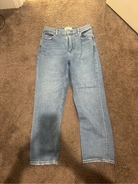 Abercrombie & Fitch Curve Love The Ankle Straight Ultra High Rise